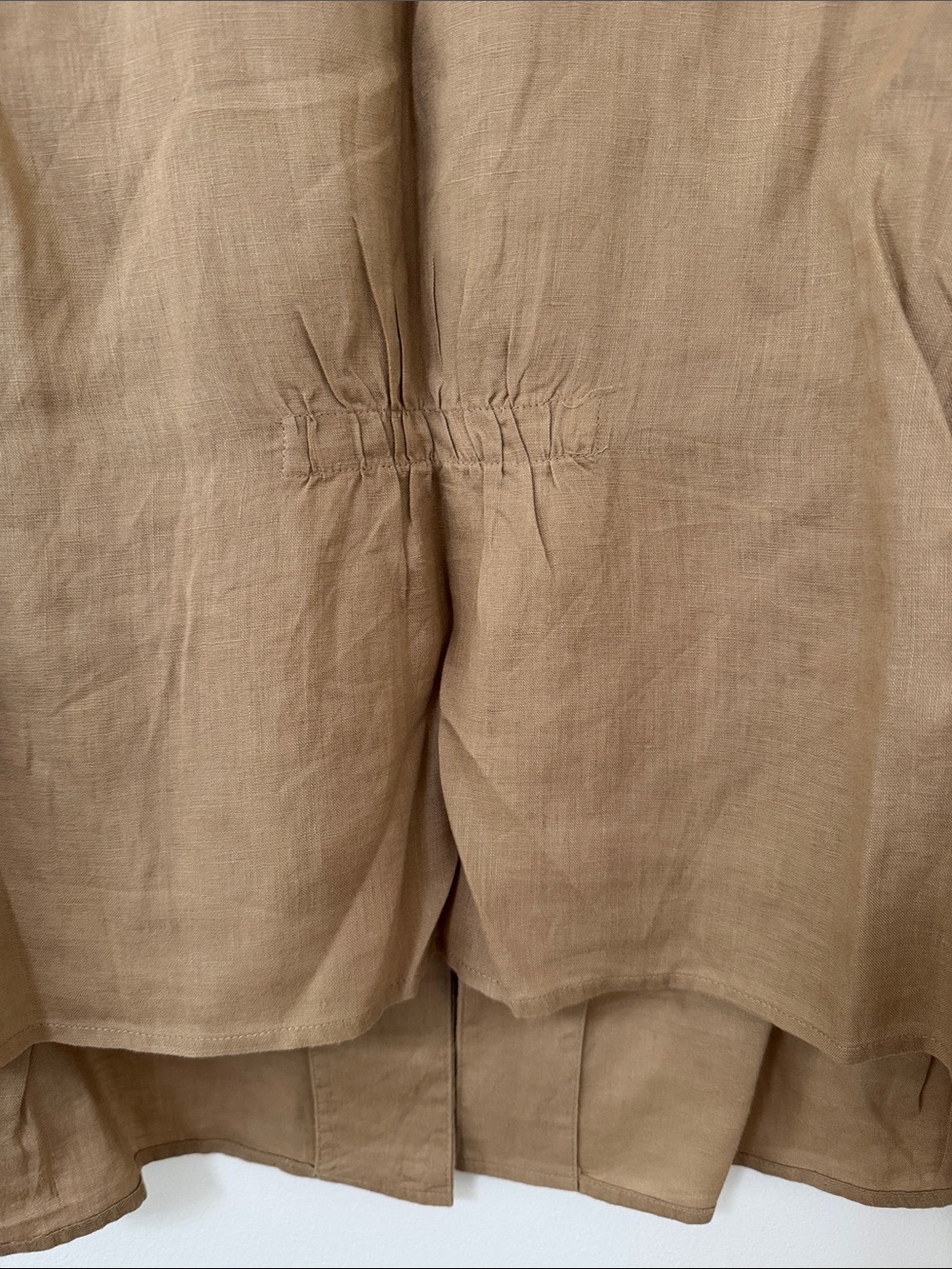 Ralph Lauren Tan Button-Down Eyelet Embroidered Shirt - Picture 6 of 6